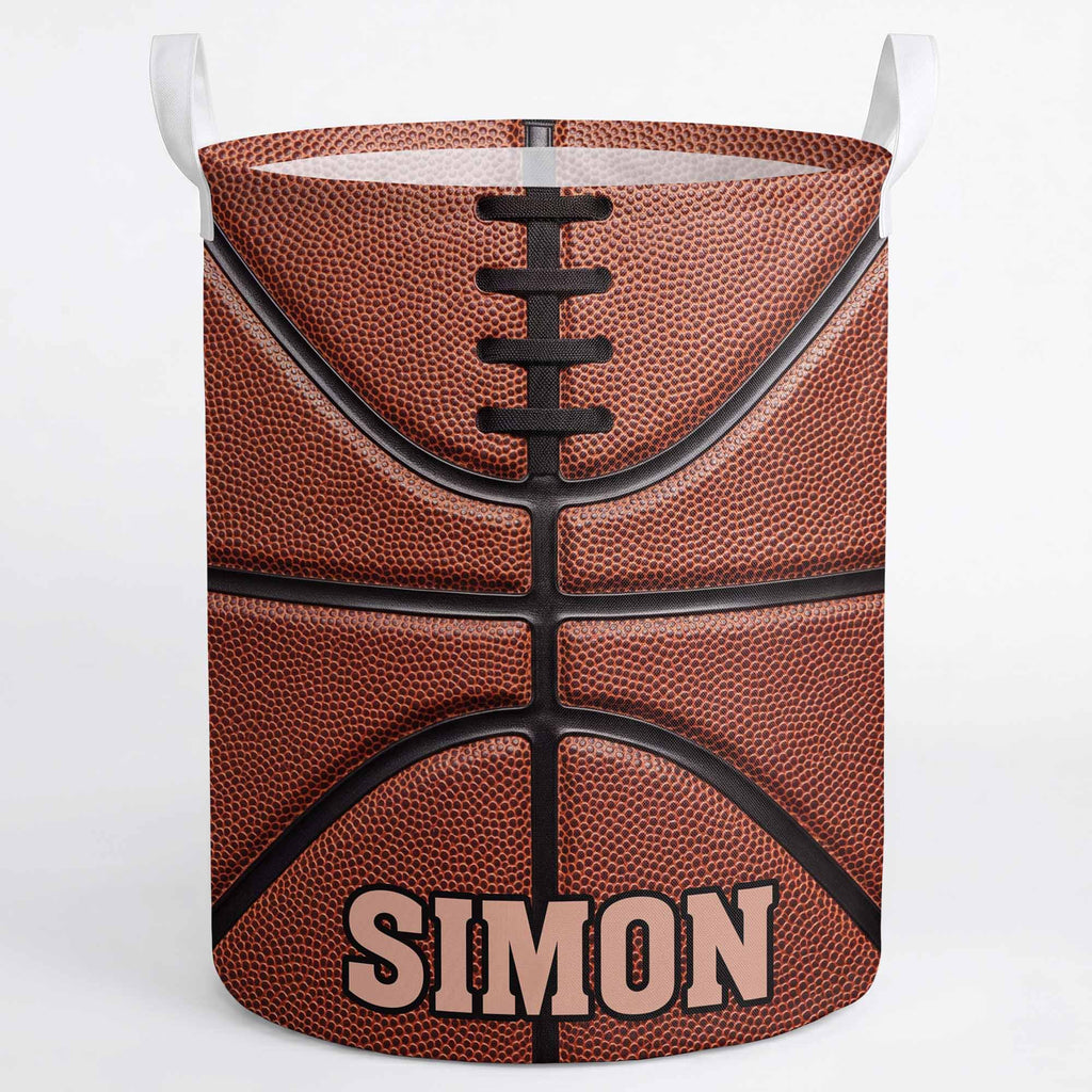 Personalized Fabric Organizer Basket Custom Name Sports Gift Basket GradoCreations
