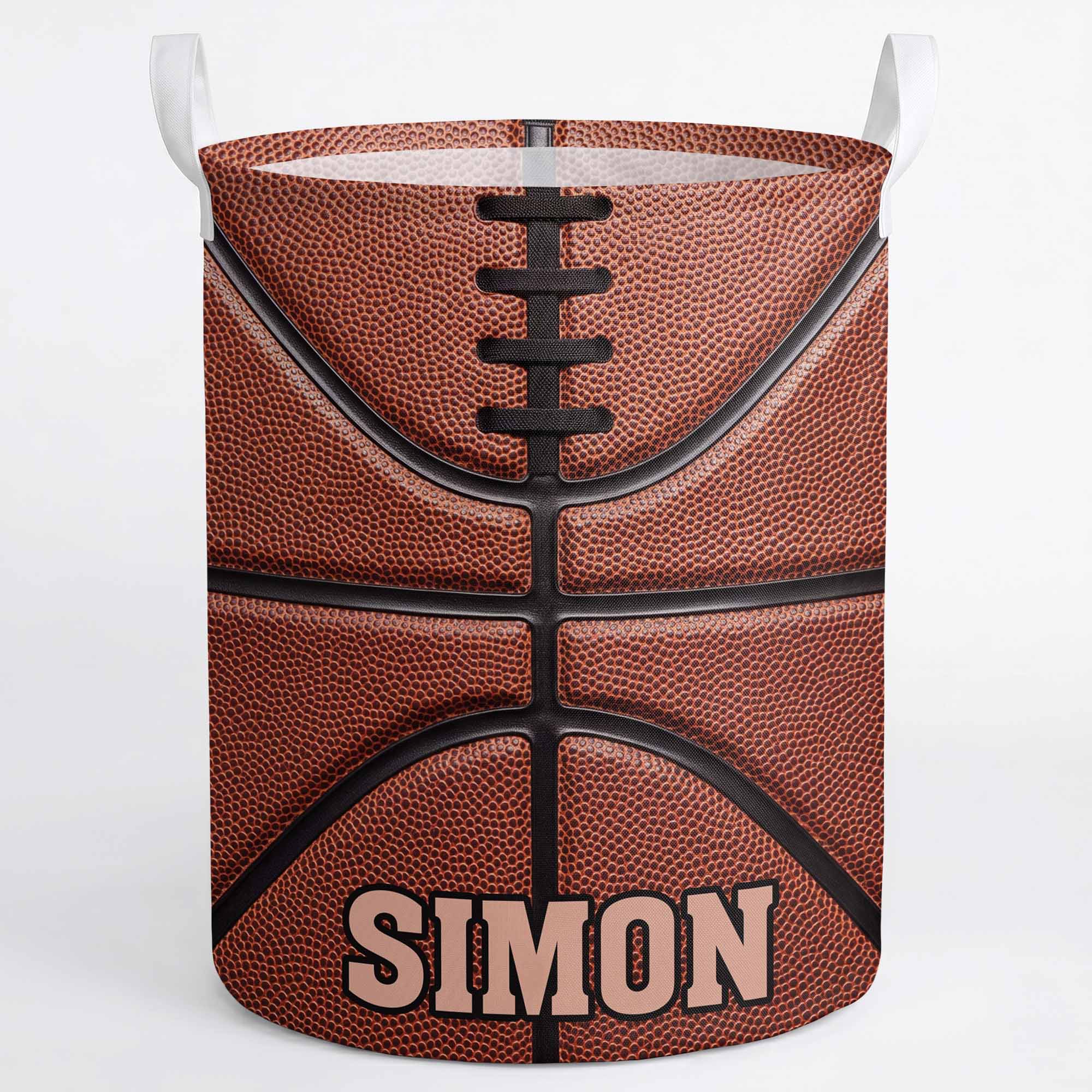 Personalized Fabric Organizer Basket Custom Name Sports Gift Basket GradoCreations