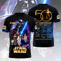 Personalized Star Wars Anniversary All Over Shirt Gift for Movie Fans