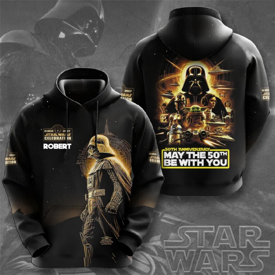 Personalized Star Wars 50th Anniversary All Over Shirt Gift for Movie Fans
