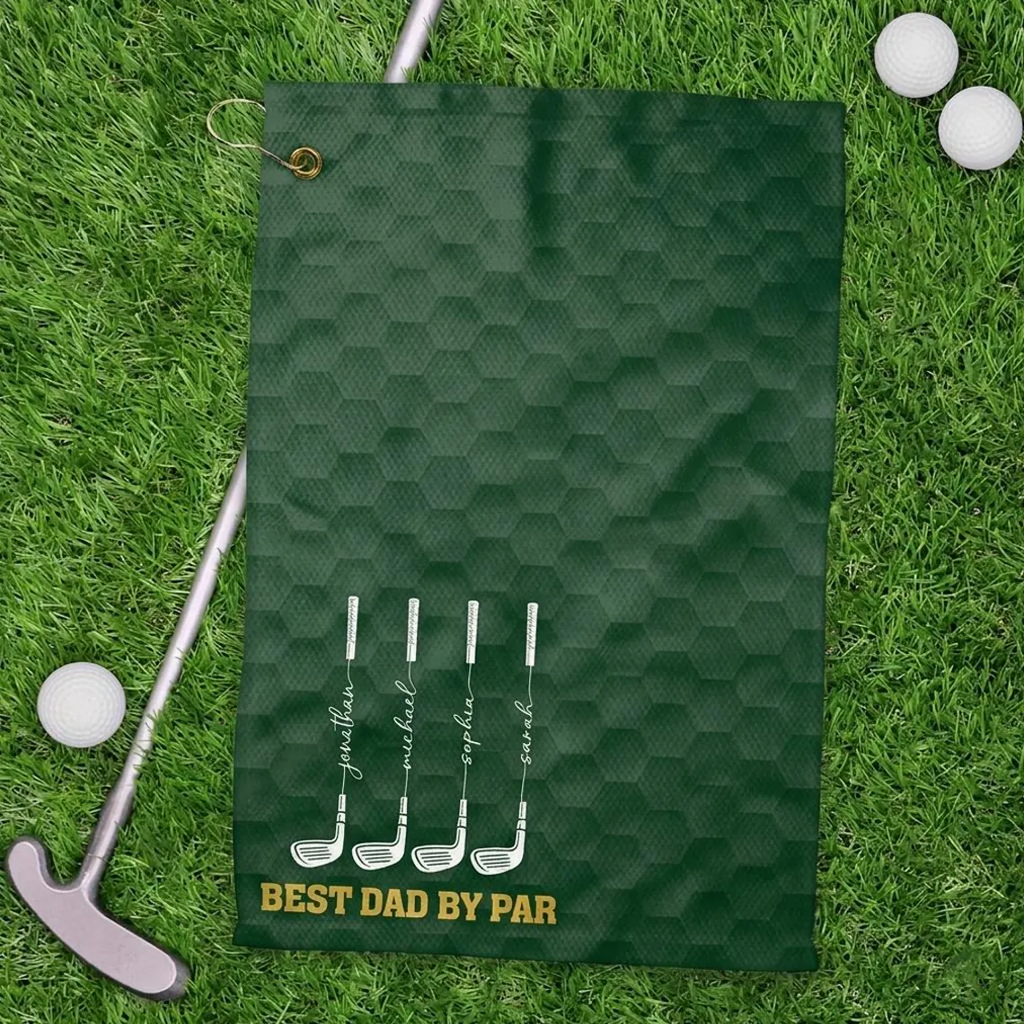 Personalized Golf Towel Custom Name Best Dad Gift for Golfers golf towel fix GradoCreations