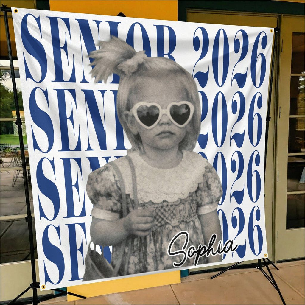 Personalized Vintage Photo Backdrop Custom Gift for Graduation