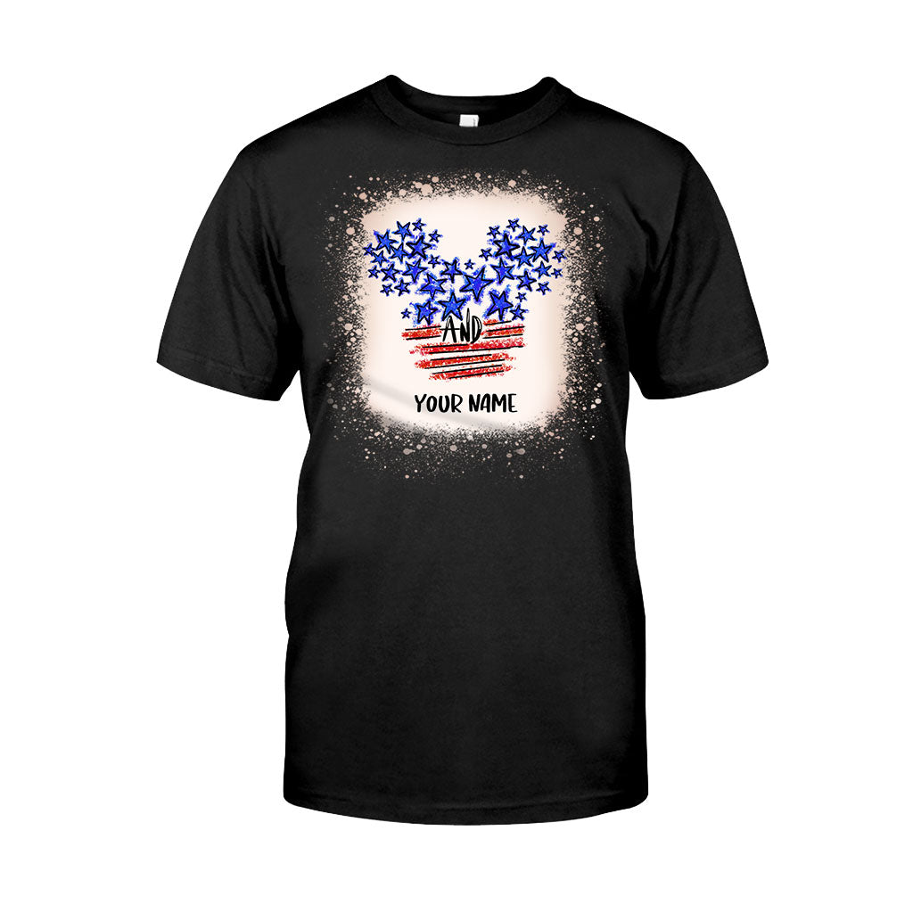 Personalized Stars And Stripes Mouse Ears T-Shirt & Hoodie for Independence Day T-shirt & Hoodie GradoCreations