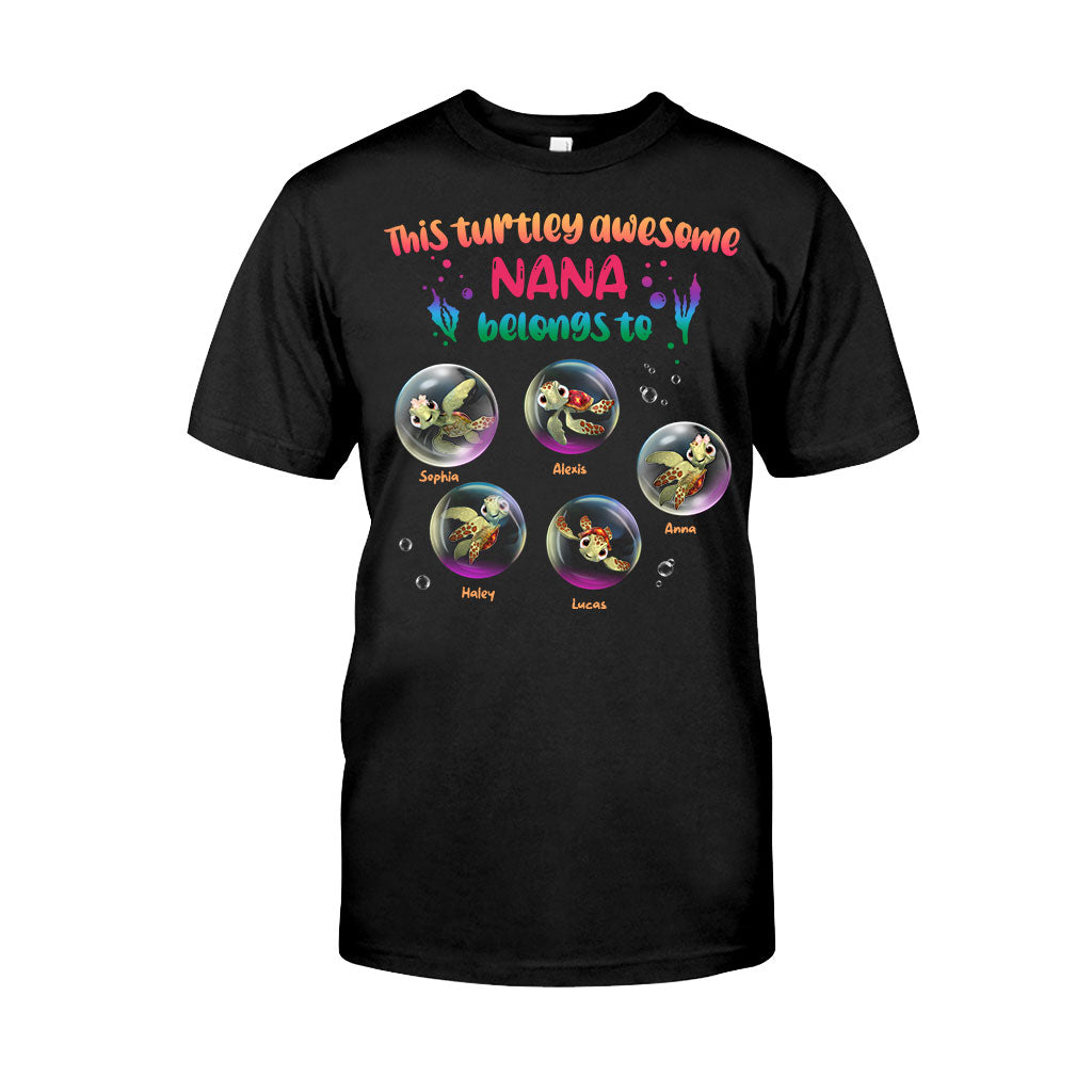 Personalized Turtley Awesome Nana T-shirt Custom Family Gift T-shirt & Hoodie GradoCreations