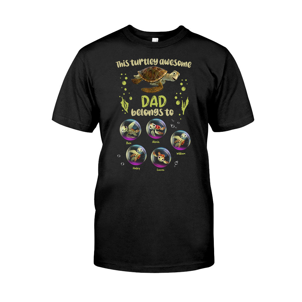 Personalized Turtley Awesome Dad T-shirt & Hoodie Gift T-shirt & Hoodie GradoCreations