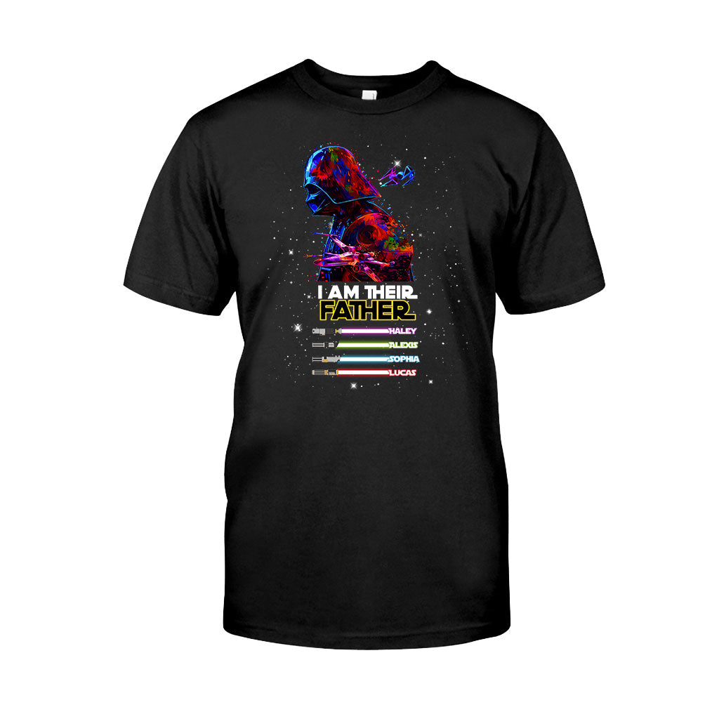Personalized Darth Vader Lightsaber T-Shirt for Dad - Custom Star Wars Family Shirt T-shirt & Hoodie GradoCreations