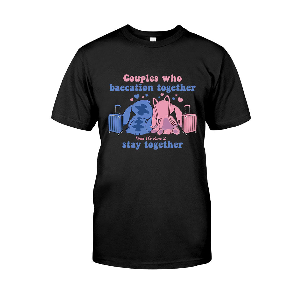Personalized Baecation Couple T-Shirt and Hoodie Custom Names Gift T-shirt & Hoodie GradoCreations