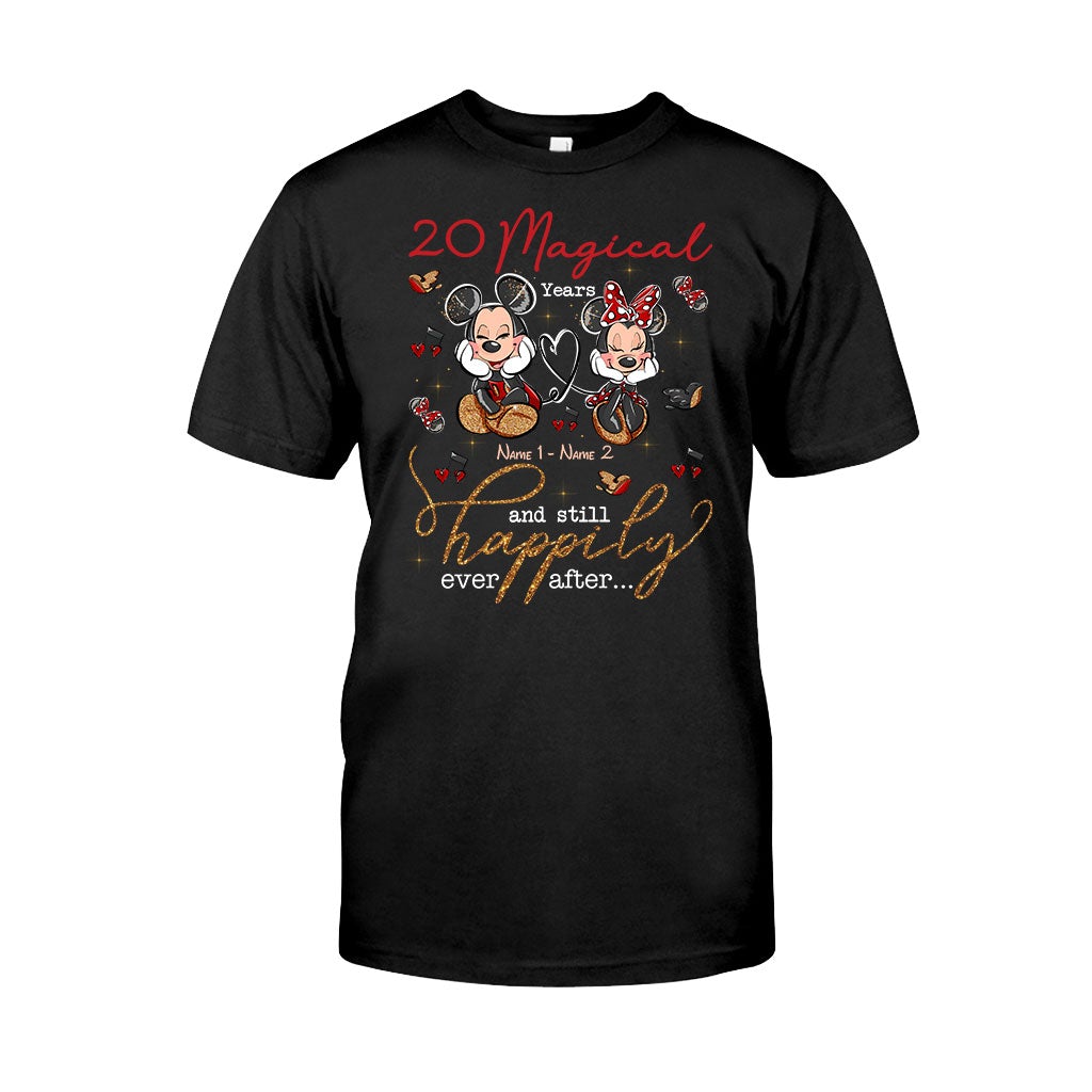 Personalized Couple T-shirt and Hoodie with Names for Anniversary Gift T-shirt & Hoodie GradoCreations