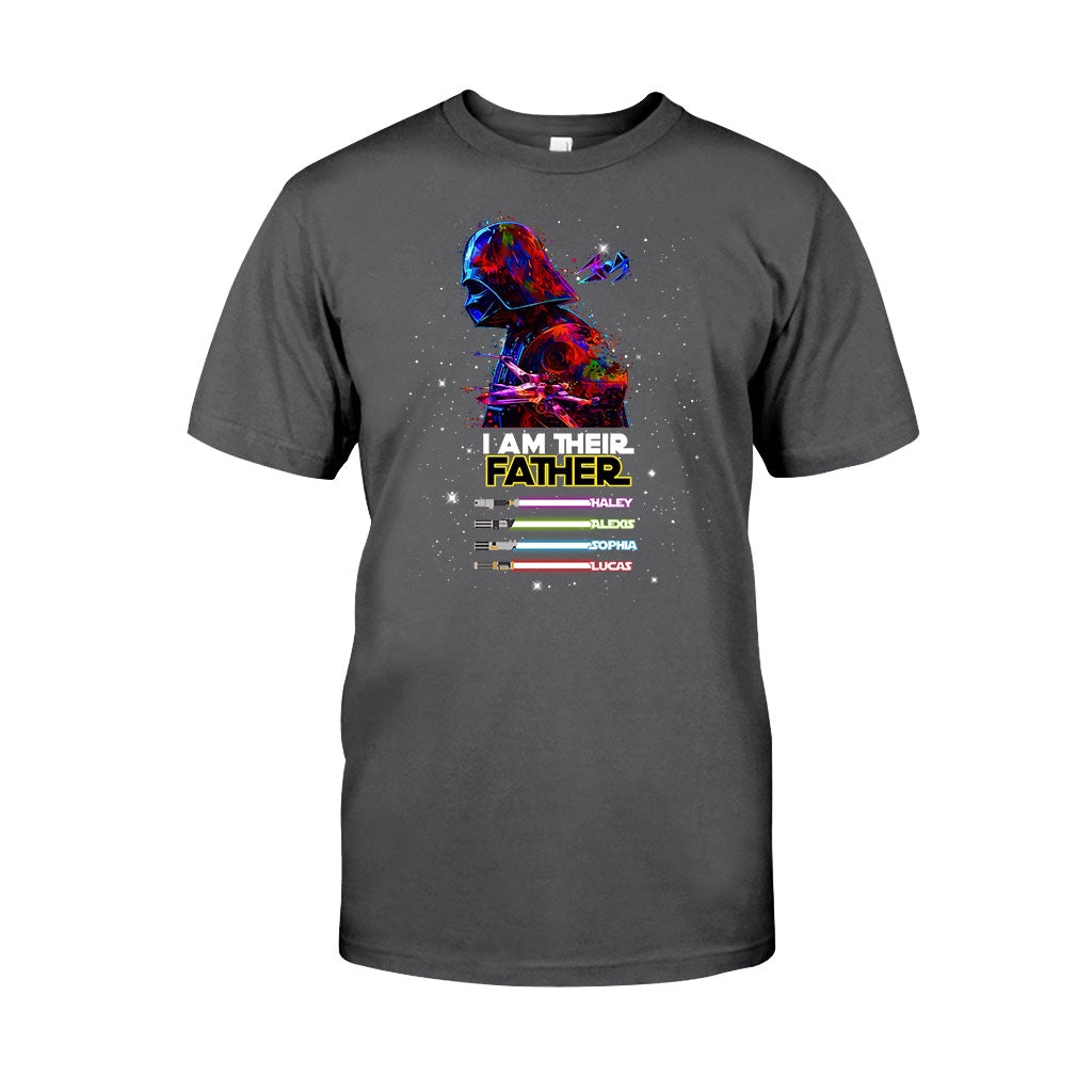 Personalized Darth Vader Lightsaber T-Shirt for Dad - Custom Star Wars Family Shirt T-shirt & Hoodie GradoCreations