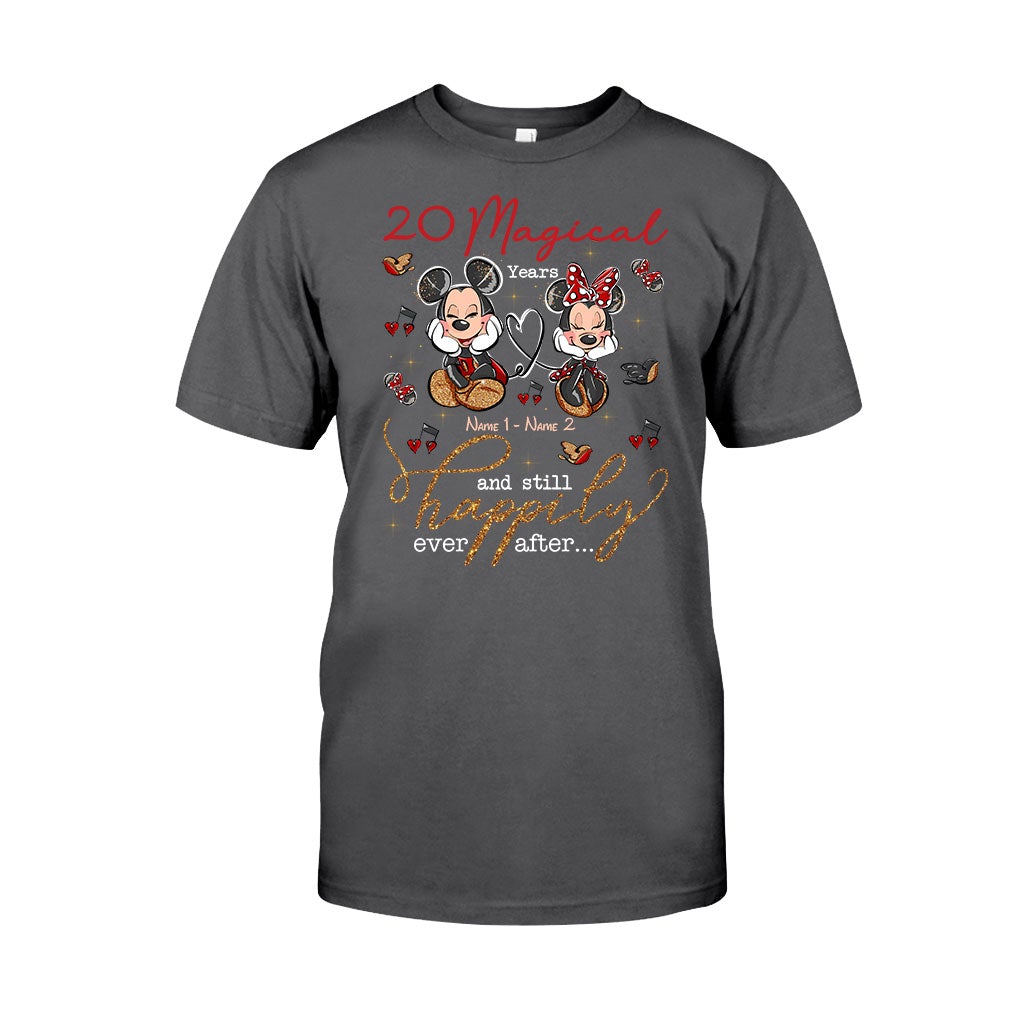 Personalized Couple T-shirt and Hoodie with Names for Anniversary Gift T-shirt & Hoodie GradoCreations