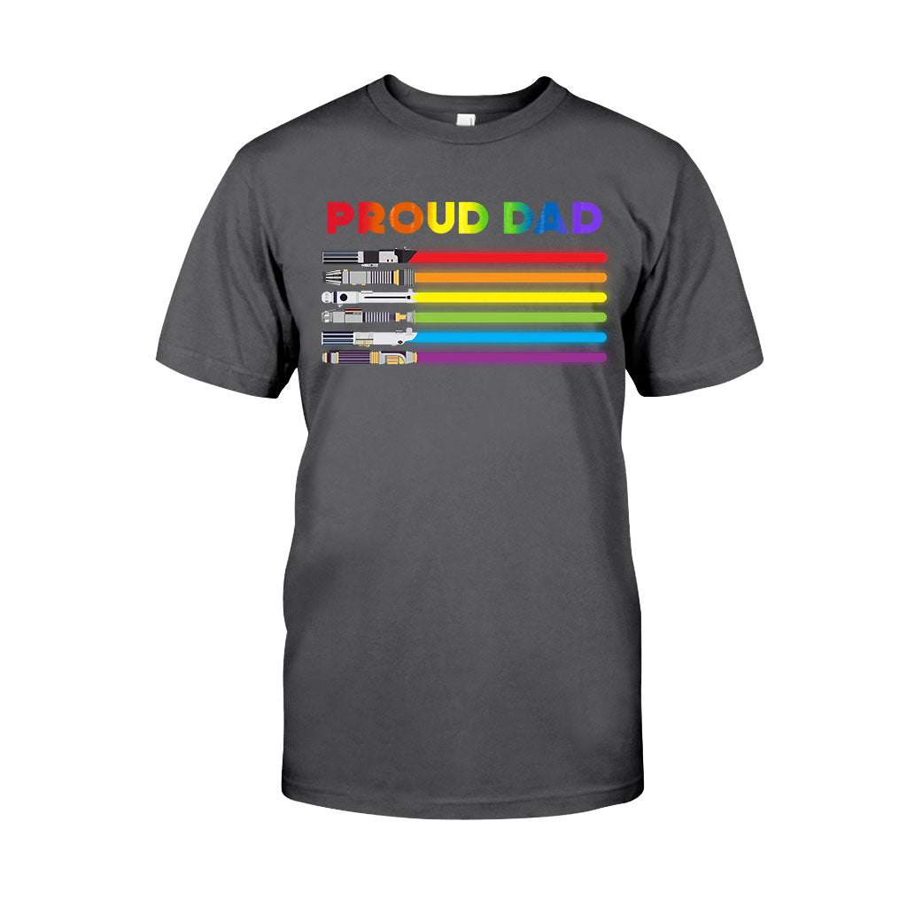 Personalized Proud Dad LGBT Support T-shirt & Hoodie Gift T-shirt & Hoodie GradoCreations
