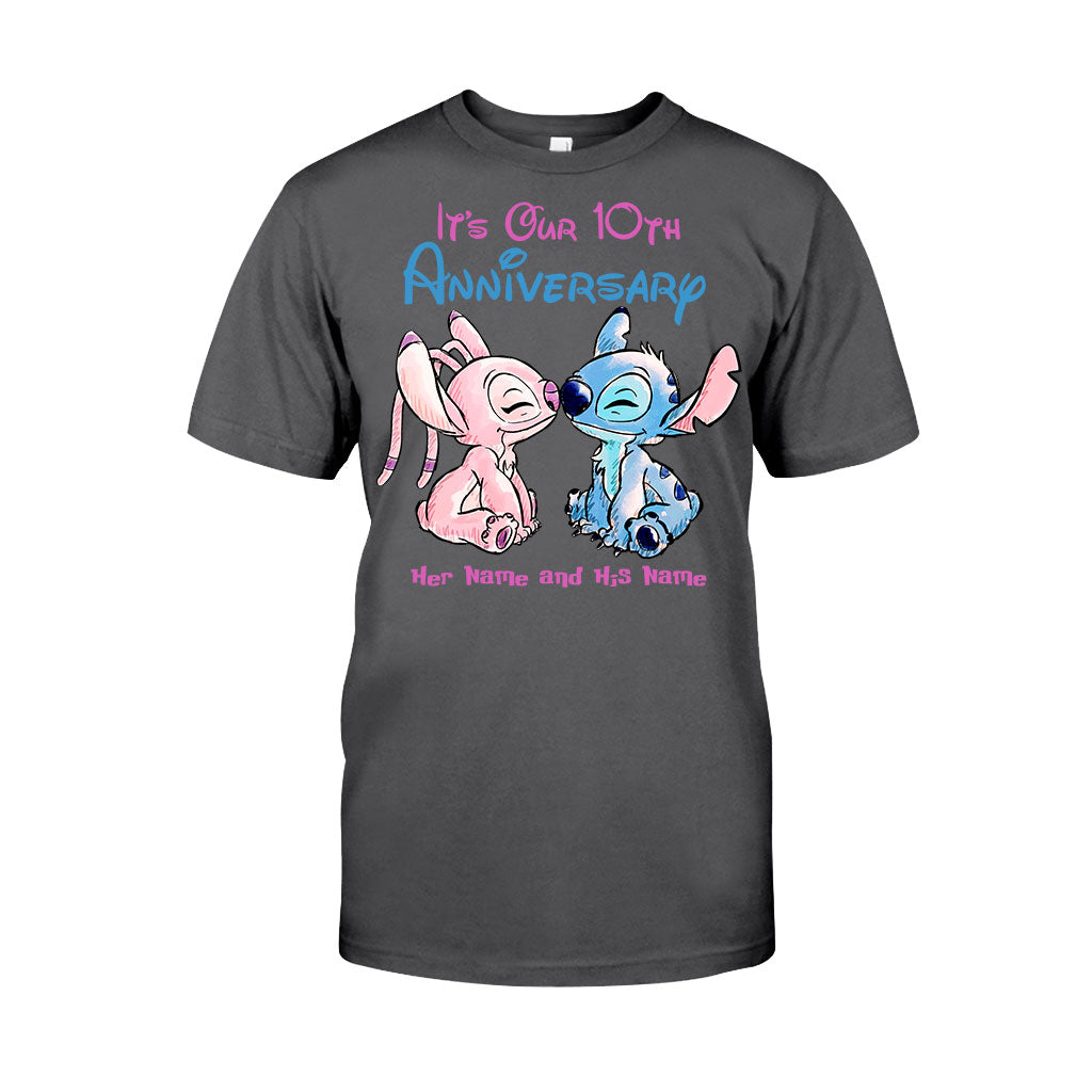 Personalized Anniversary T-Shirt & Hoodie Custom Names Gift for Couples T-shirt & Hoodie GradoCreations
