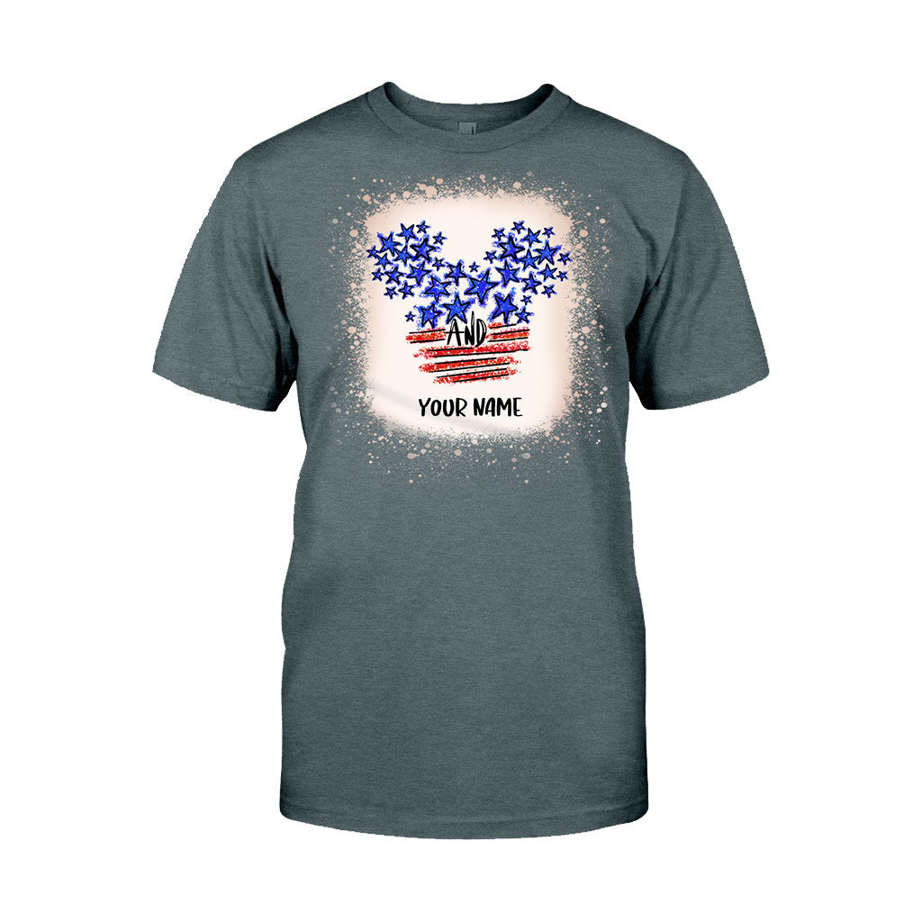 Personalized Stars And Stripes Mouse Ears T-Shirt & Hoodie for Independence Day T-shirt & Hoodie GradoCreations
