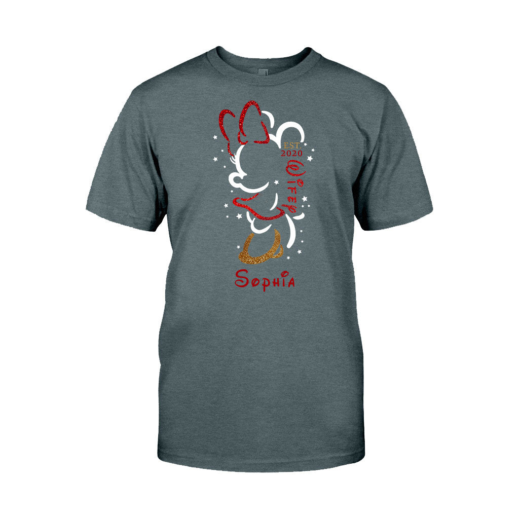 Personalized Couple T-Shirt and Hoodie Set with Names for Anniversary Gift T-shirt & Hoodie GradoCreations