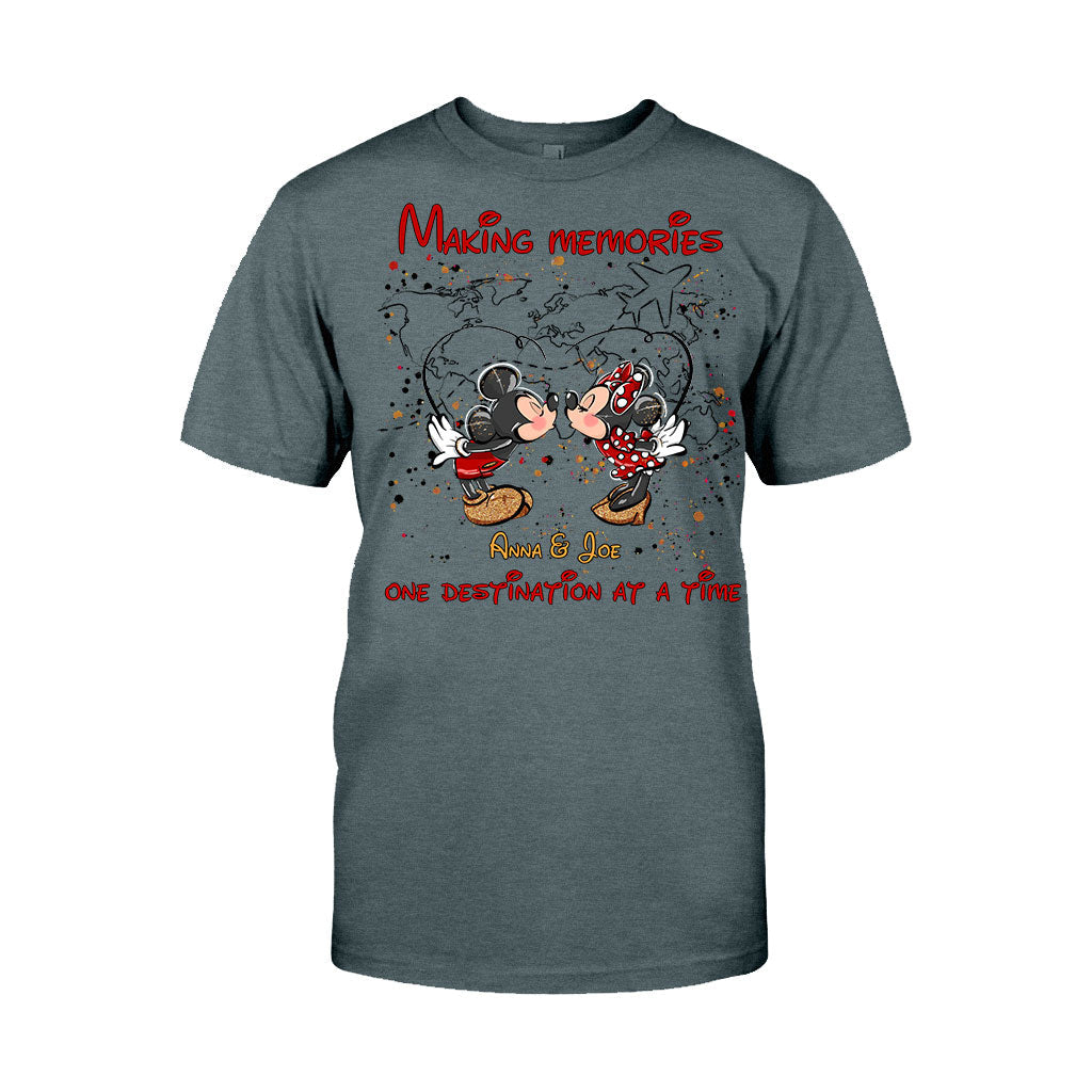 Personalized Mickey Mouse T-Shirt & Hoodie with Custom Names for Couples T-shirt & Hoodie GradoCreations