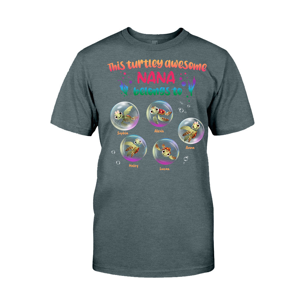 Personalized Turtley Awesome Nana T-shirt Custom Family Gift T-shirt & Hoodie GradoCreations