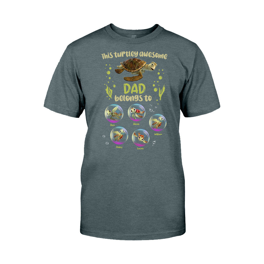 Personalized Turtley Awesome Dad T-shirt & Hoodie Gift T-shirt & Hoodie GradoCreations