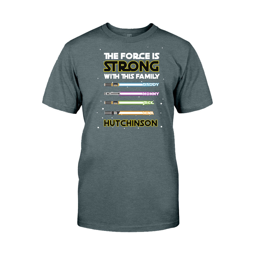 Personalized Family T-Shirt Custom Name The Force Is Strong Gift T-shirt & Hoodie GradoCreations
