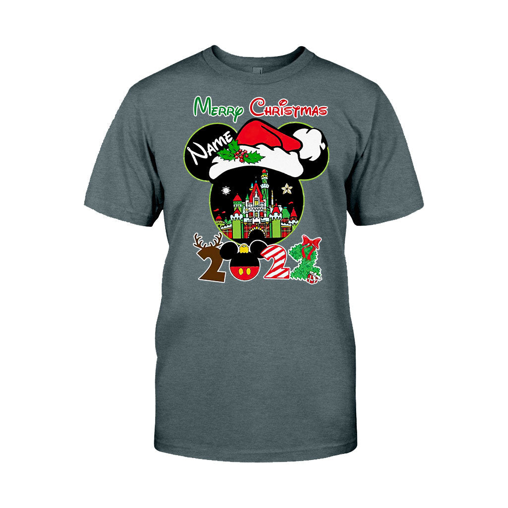 Personalized Christmas Mouse T-shirt & Hoodie Custom Name Gift T-shirt & Hoodie GradoCreations
