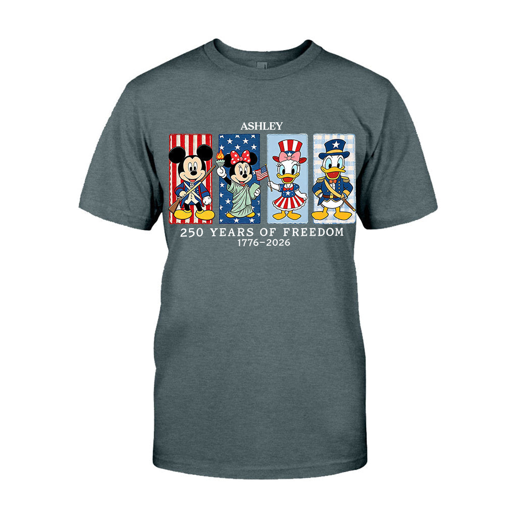 Personalized 250 Years of Freedom Mouse T-shirt & Hoodie Gift T-shirt & Hoodie GradoCreations