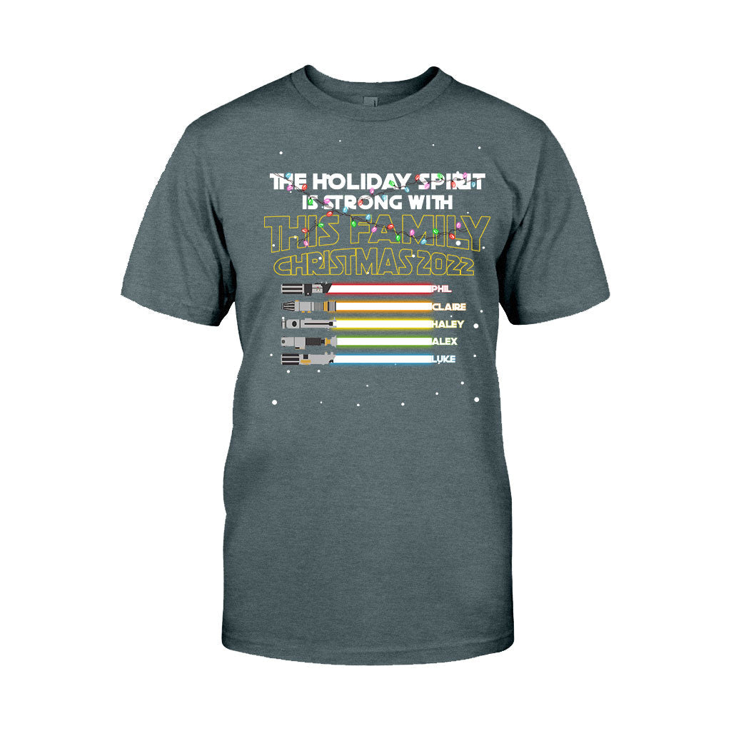 Personalized Christmas Family T-Shirt with Holiday Spirit Design T-shirt & Hoodie GradoCreations