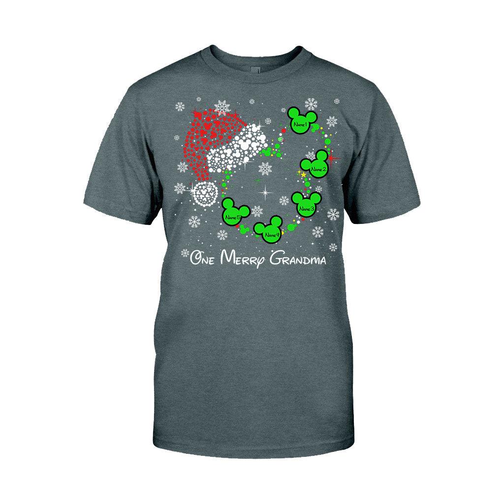 Personalized Christmas T-Shirt & Hoodie for Grandma | Custom Names T-shirt & Hoodie GradoCreations
