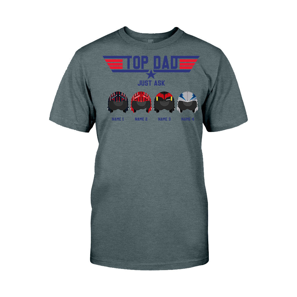 Personalized Top Dad T-shirt & Hoodie Custom Names Gift for Father's Day T-shirt & Hoodie GradoCreations