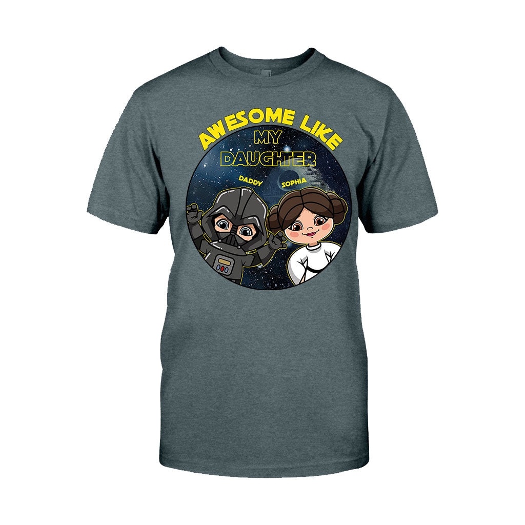 Personalized Awesome Like My Daughter T-shirt Hoodie Gift for Dad T-shirt & Hoodie GradoCreations