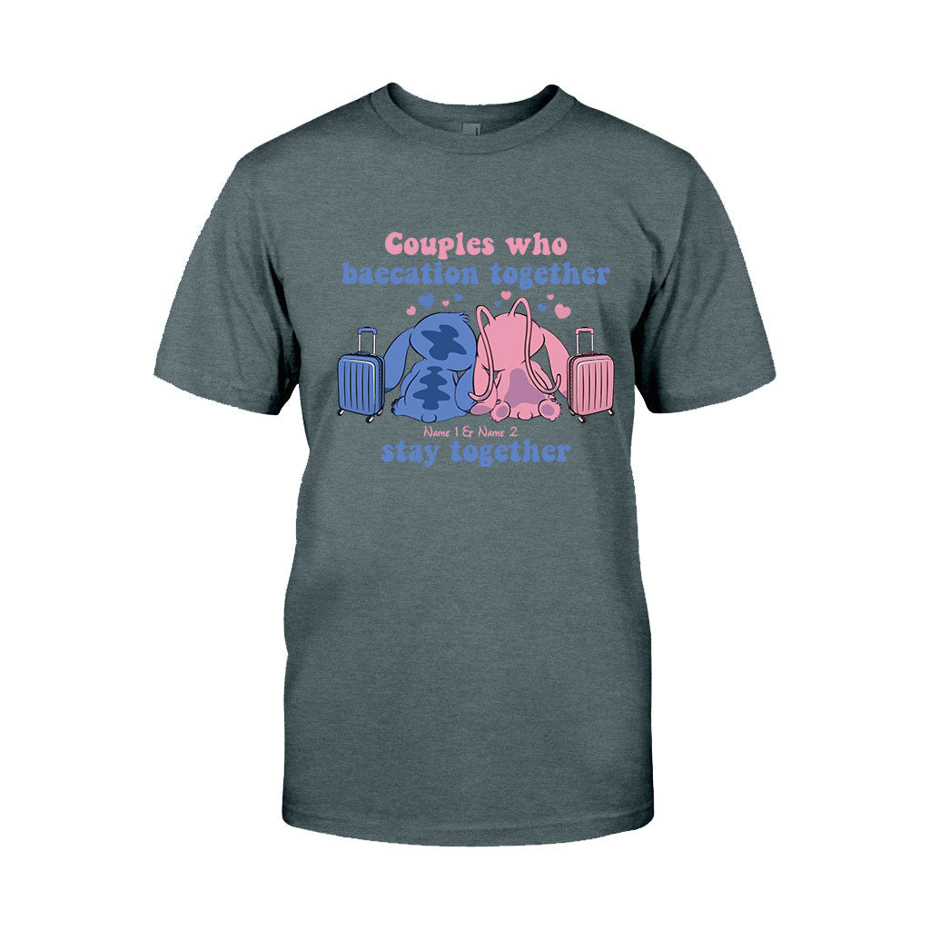Personalized Baecation Couple T-Shirt and Hoodie Custom Names Gift T-shirt & Hoodie GradoCreations