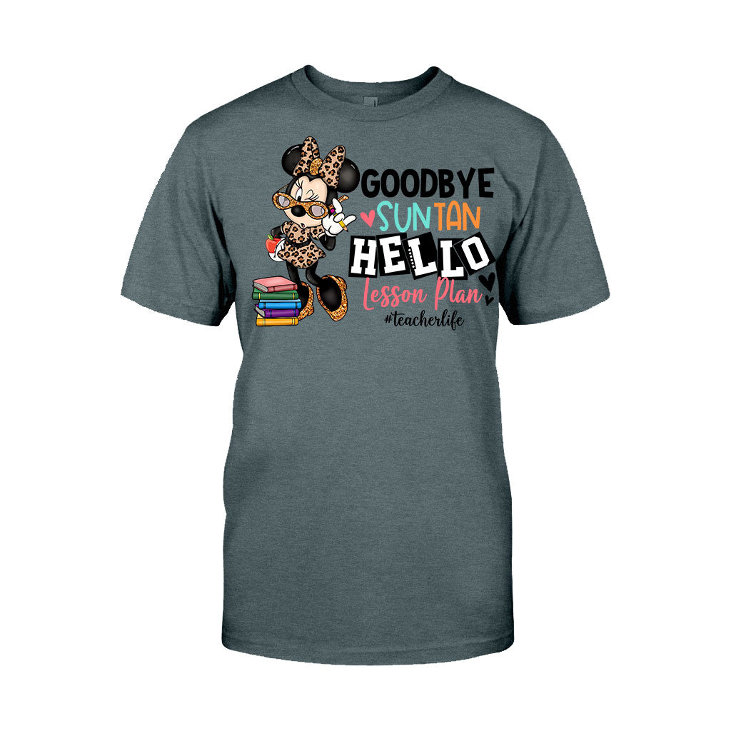 Personalized Teacher T-Shirt and Hoodie Goodbye Suntan Hello Lesson Plan Gift T-shirt & Hoodie GradoCreations