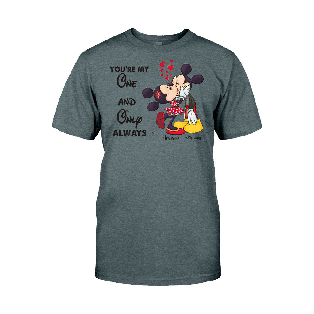 Personalized Couple T-shirt & Hoodie with Mickey Design | Custom Names Gift T-shirt & Hoodie GradoCreations