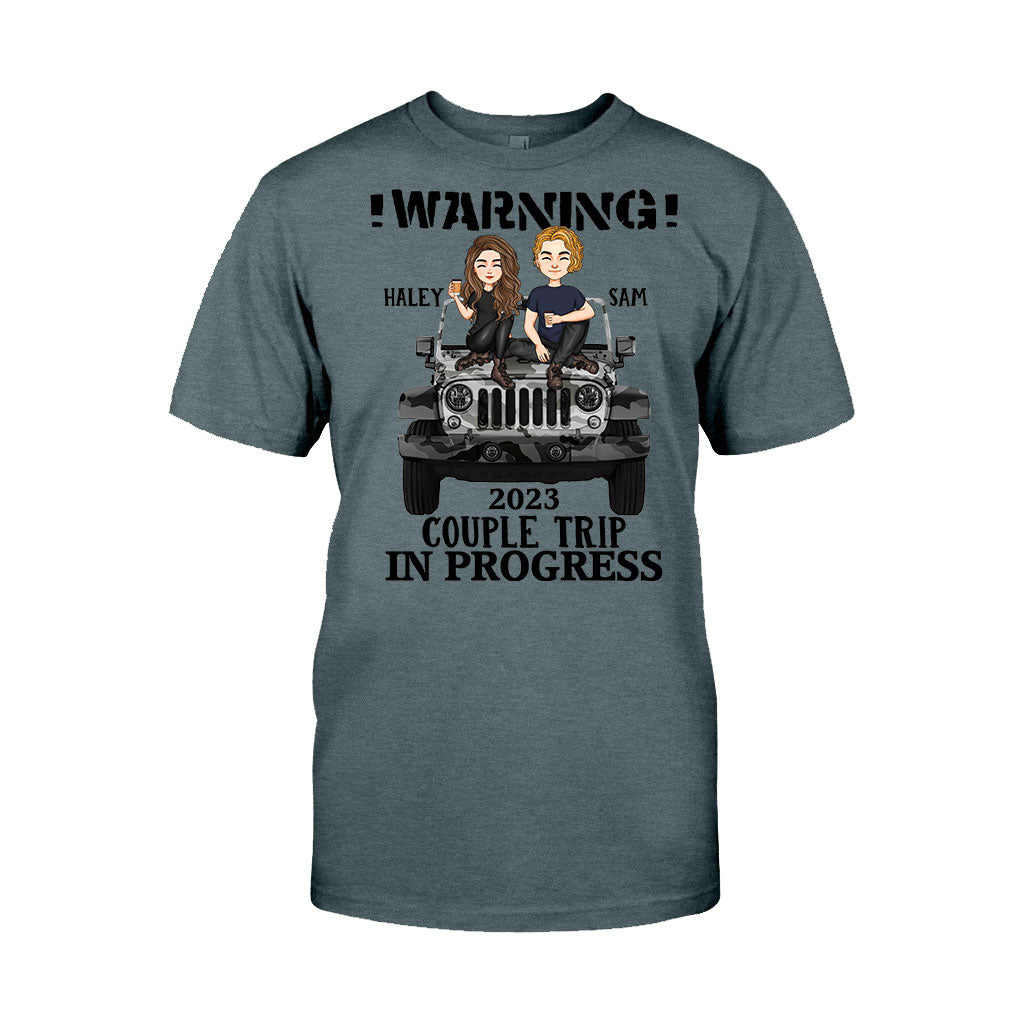 Personalized Couple Car T-Shirt and Hoodie with Custom Names | Engagement, Valentine's Day, Anniversary Gift T-shirt & Hoodie GradoCreations