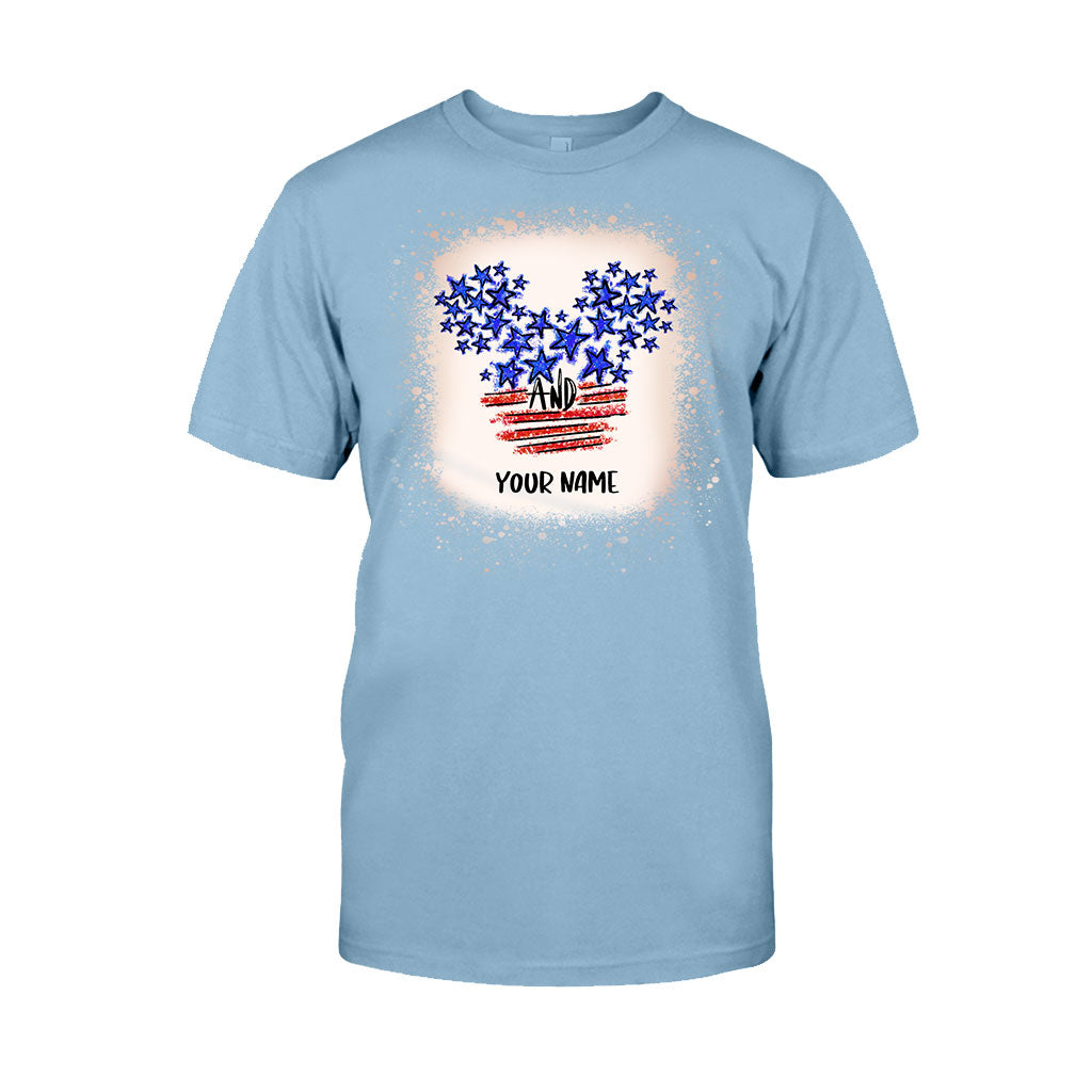 Personalized Stars And Stripes Mouse Ears T-Shirt & Hoodie for Independence Day T-shirt & Hoodie GradoCreations