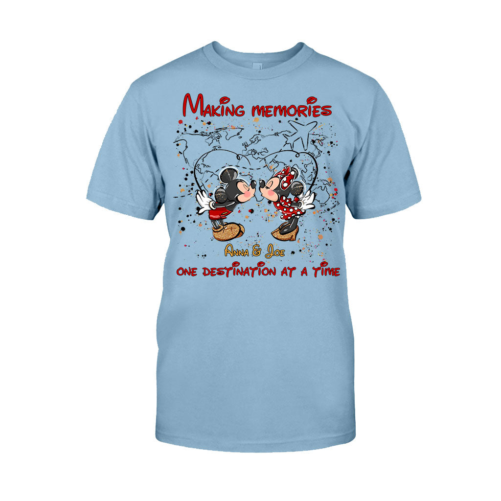 Personalized Mickey Mouse T-Shirt & Hoodie with Custom Names for Couples T-shirt & Hoodie GradoCreations