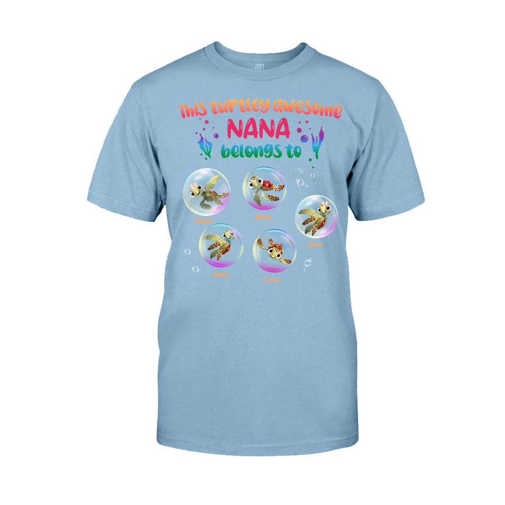 Personalized Turtley Awesome Nana T-shirt Custom Family Gift T-shirt & Hoodie GradoCreations