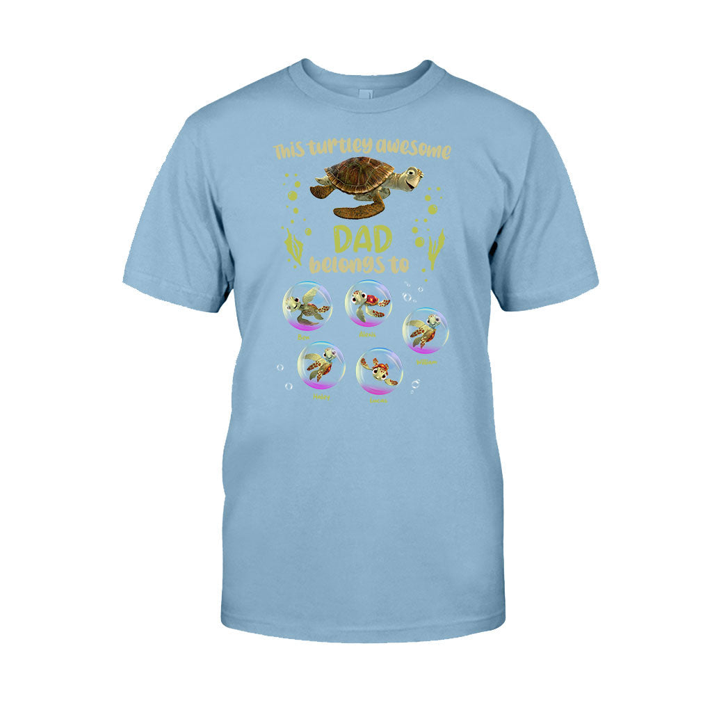 Personalized Turtley Awesome Dad T-shirt & Hoodie Gift T-shirt & Hoodie GradoCreations