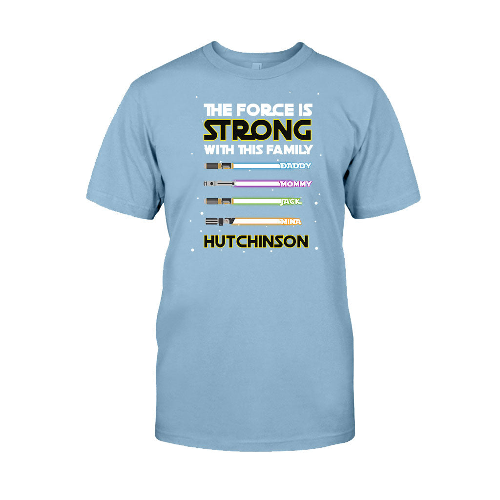 Personalized Family T-Shirt Custom Name The Force Is Strong Gift T-shirt & Hoodie GradoCreations