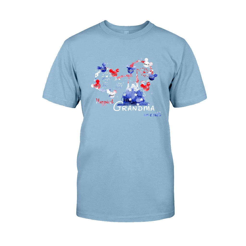 Personalized Happiest Grandma Independence Day T-shirt & Hoodie Gift T-shirt & Hoodie GradoCreations