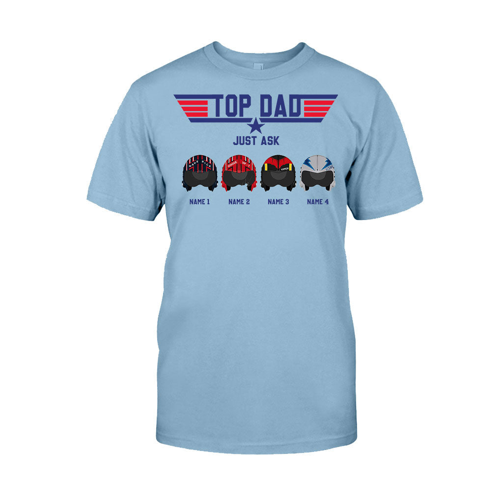 Personalized Top Dad T-shirt & Hoodie Custom Names Gift for Father's Day T-shirt & Hoodie GradoCreations