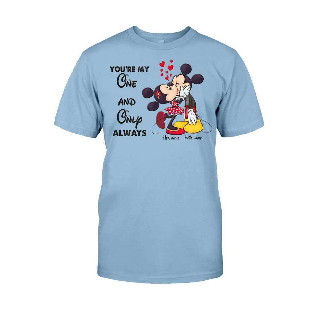 Personalized Couple T-shirt & Hoodie with Mickey Design | Custom Names Gift T-shirt & Hoodie GradoCreations