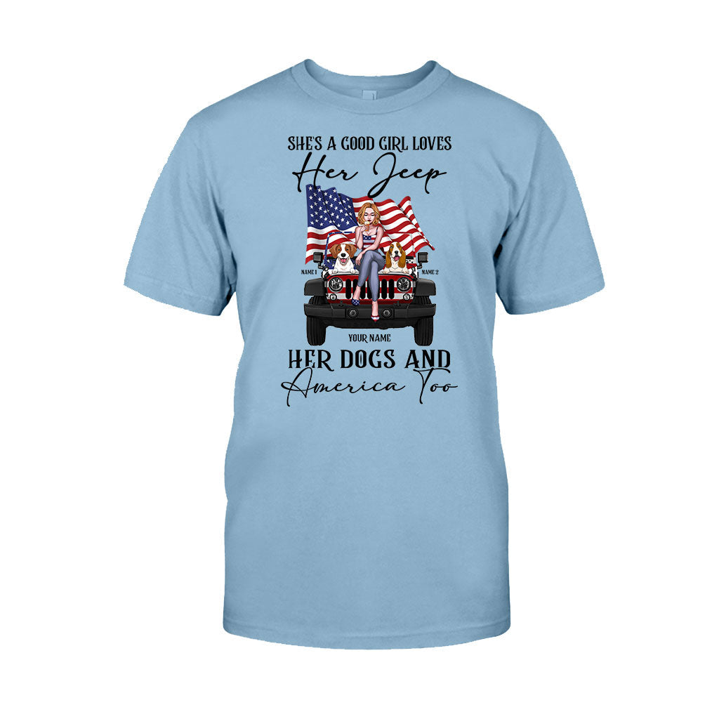 Personalized Independence Day T-Shirt & Hoodie with Names for Jeep Lovers T-shirt & Hoodie GradoCreations