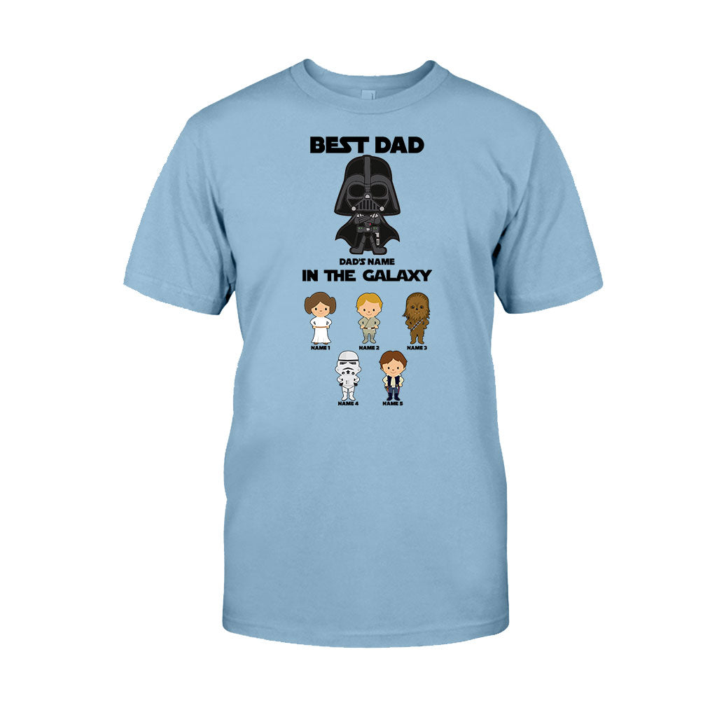 Personalized Best Dad In The Galaxy T-Shirt & Hoodie Gift for Father's Day T-shirt & Hoodie GradoCreations