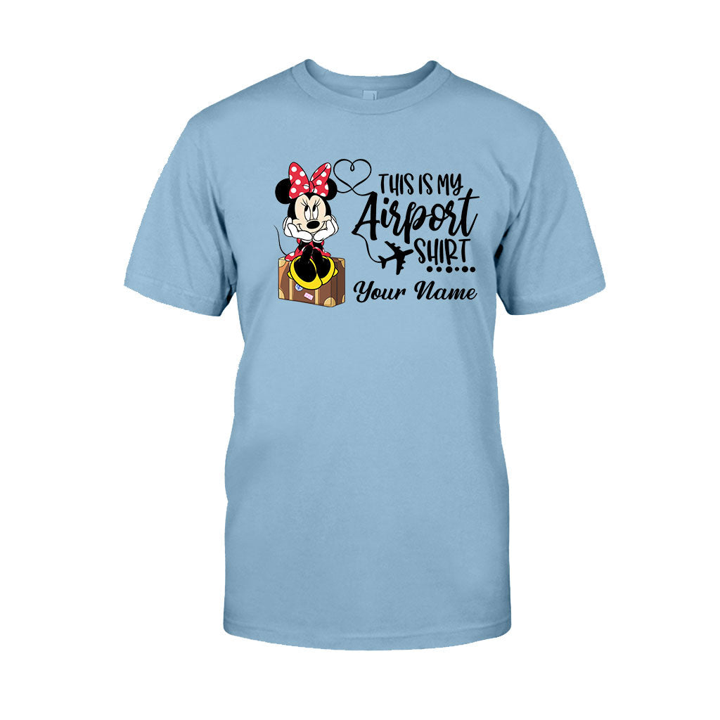 Personalized Mouse Airport Shirt Custom Name T-shirt Hoodie Gift for Travelers T-shirt & Hoodie GradoCreations
