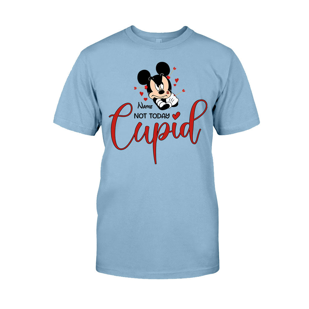 Personalized 'Not Today Cupid' T-shirt & Hoodie for Her - Custom Name Gift T-shirt & Hoodie GradoCreations
