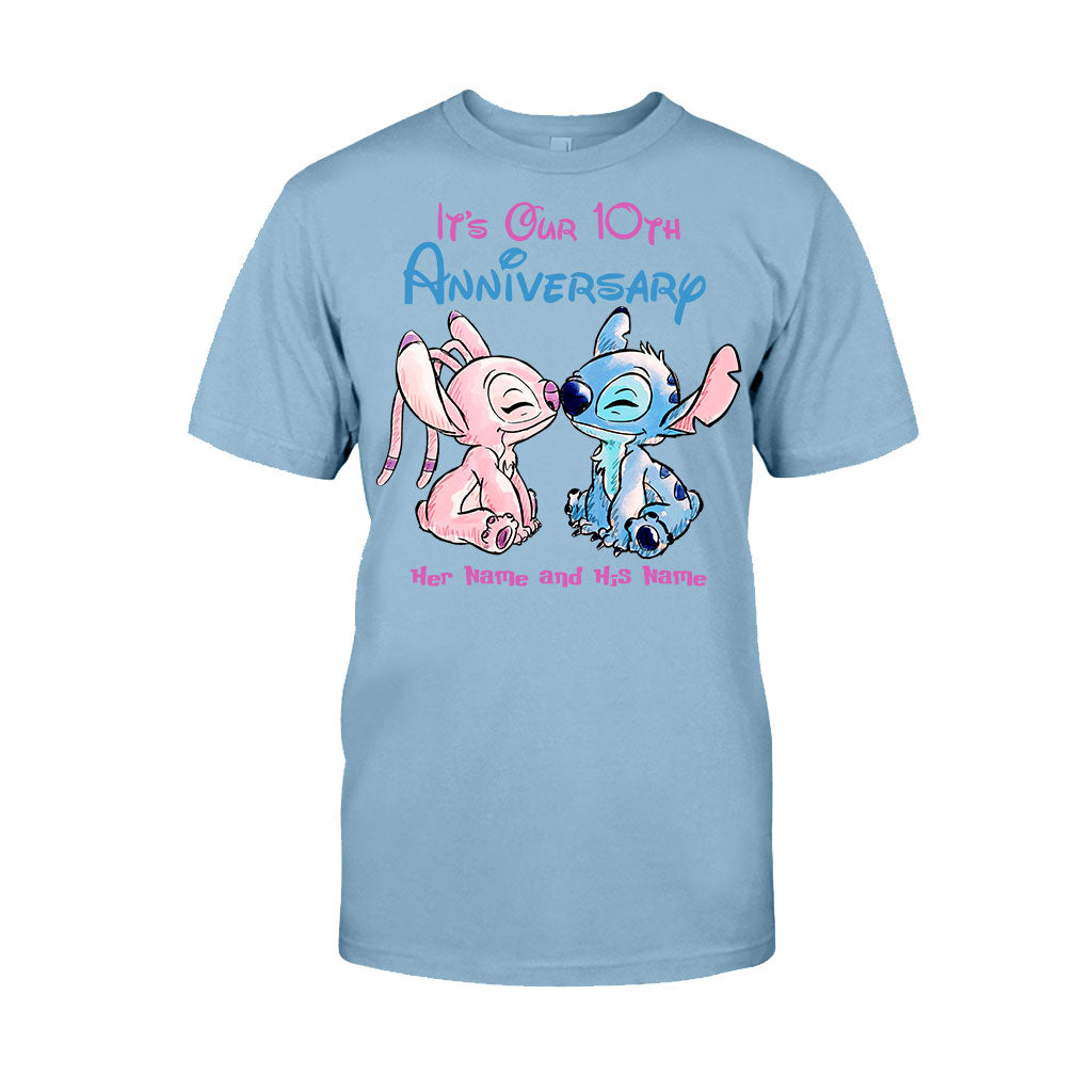 Personalized Anniversary T-Shirt & Hoodie Custom Names Gift for Couples T-shirt & Hoodie GradoCreations