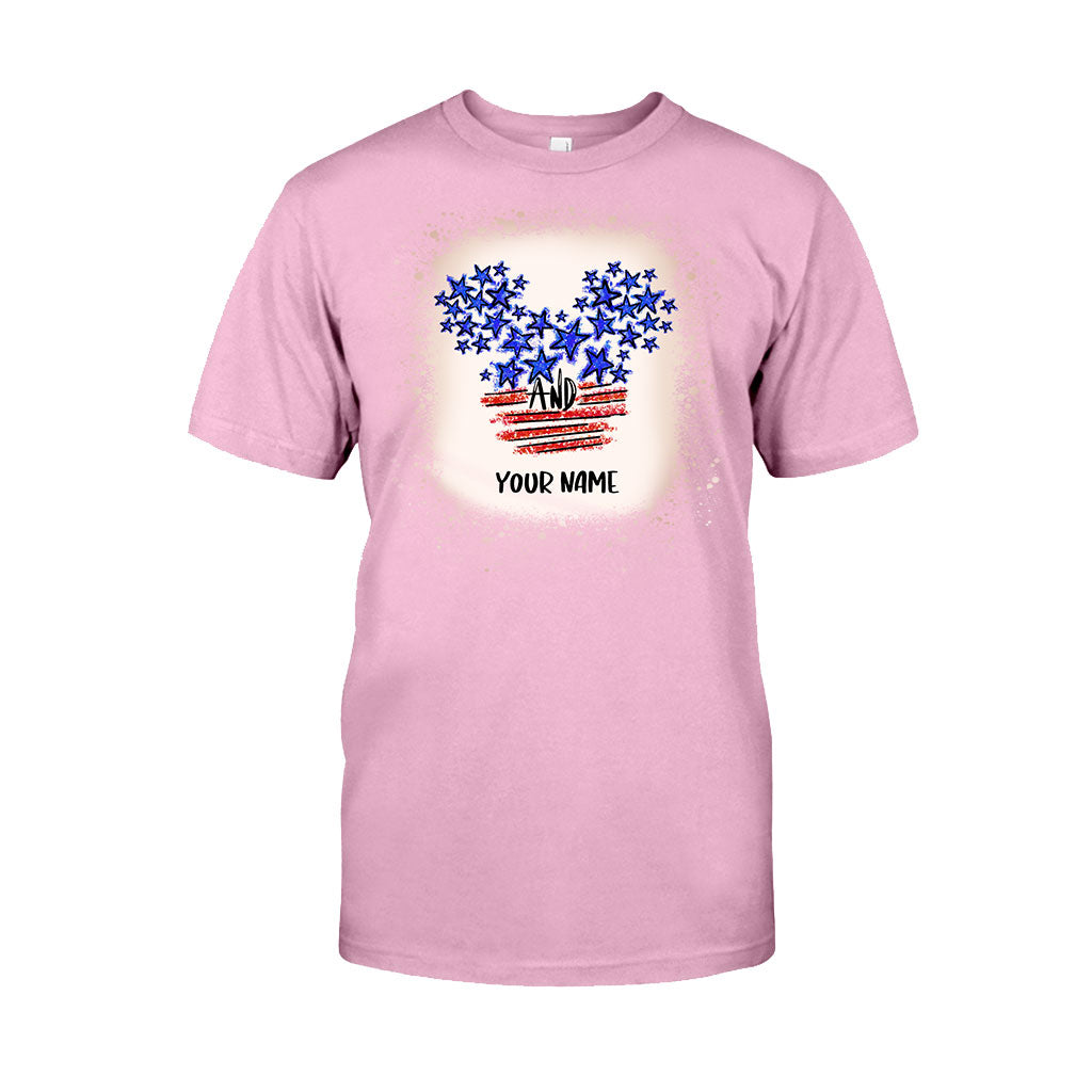 Personalized Stars And Stripes Mouse Ears T-Shirt & Hoodie for Independence Day T-shirt & Hoodie GradoCreations