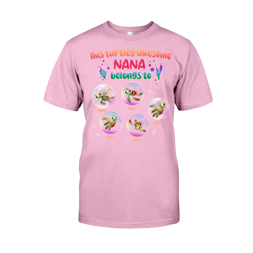 Personalized Turtley Awesome Nana T-shirt Custom Family Gift T-shirt & Hoodie GradoCreations