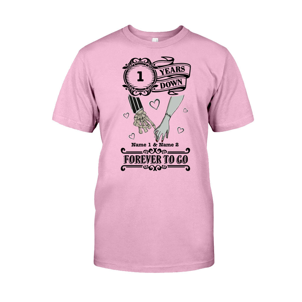 Personalized Couple T-shirt Hoodie Forever To Go Custom Name Gift T-shirt & Hoodie GradoCreations
