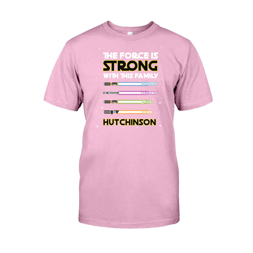 Personalized Family T-Shirt Custom Name The Force Is Strong Gift T-shirt & Hoodie GradoCreations