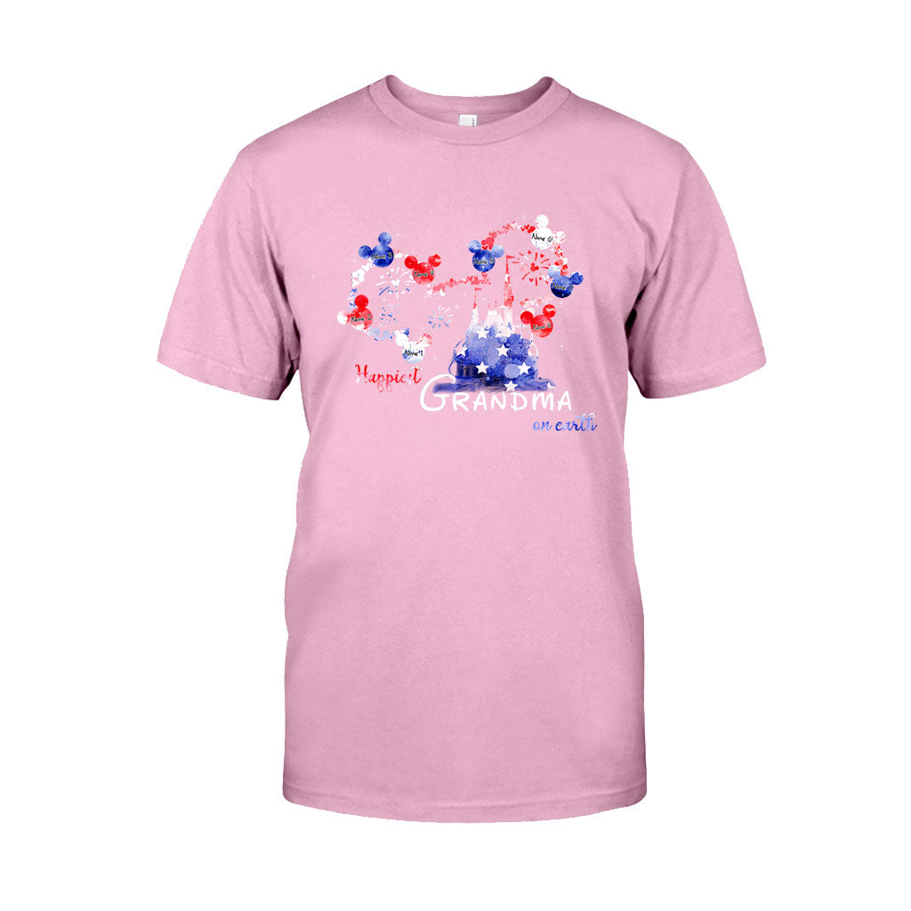 Personalized Happiest Grandma Independence Day T-shirt & Hoodie Gift T-shirt & Hoodie GradoCreations